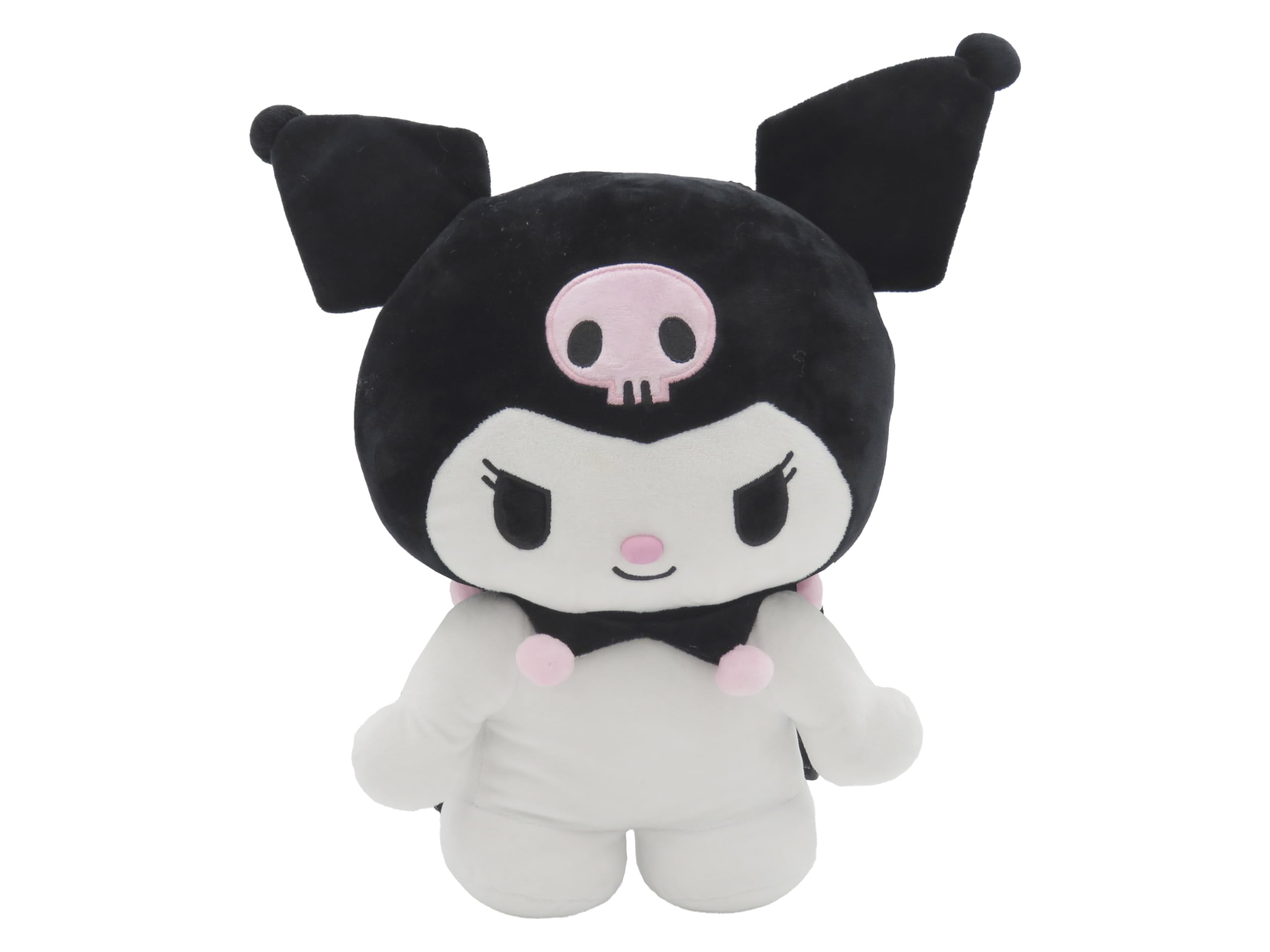 CYP BRAND- Hello Kitty, Sanrio, Backpack, Plush, Bags, 3D Figure, Kuromi, Black, Official Product, Black/White, Estandar, Casual