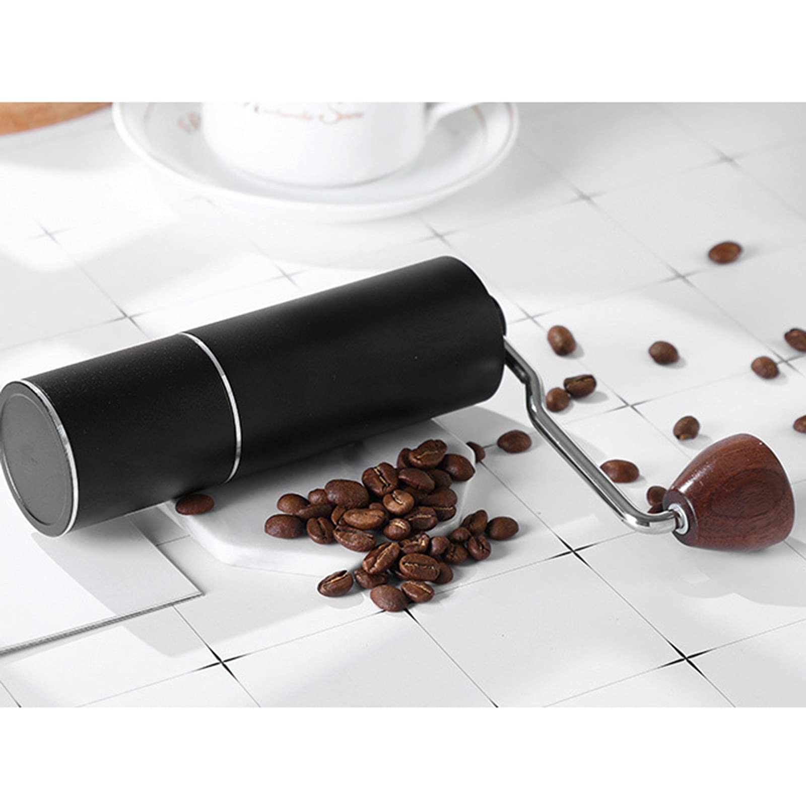 Molinillo de café manual, molinillo de mano, molinillo de mano portátil de acero inoxidable, molinillo de café en grano, molinillo de acero inoxidable, capacidad 20G