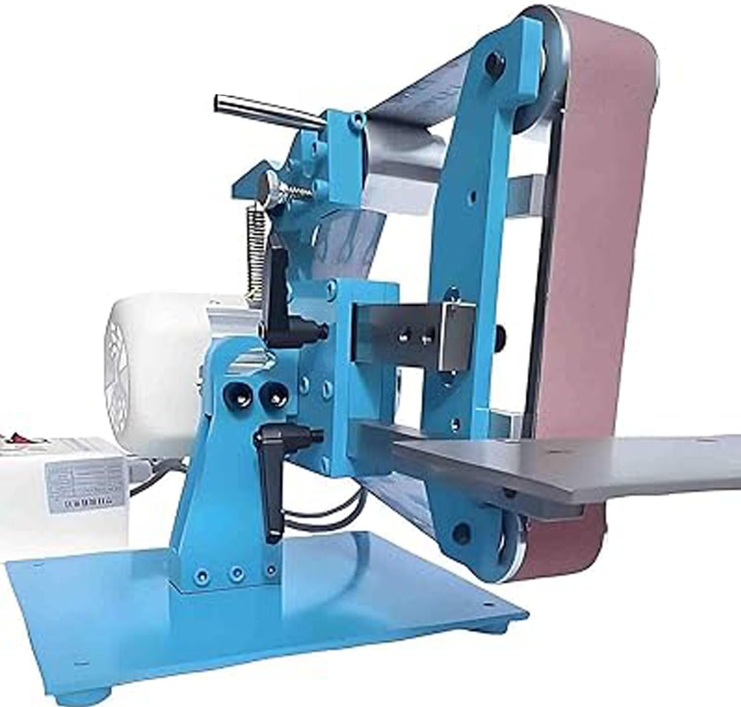 Bench Sander Electric Belt Sander,1100W Brushless Motor & 5 Sanding Belts, Vibration Polishing,All-Steel Body,for Wood Plastic Metal Sharpening Polishing 750W