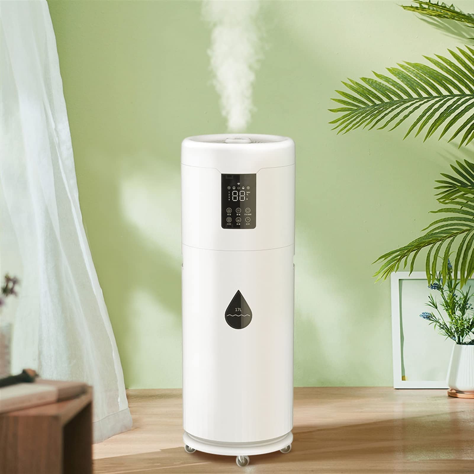 Humidificadores para Dormitorio, y humidificador silencioso de Niebla fría de 17 L con llenado Superior, humidificador Inteligente de Humedad Constante con Temporizador, humid,