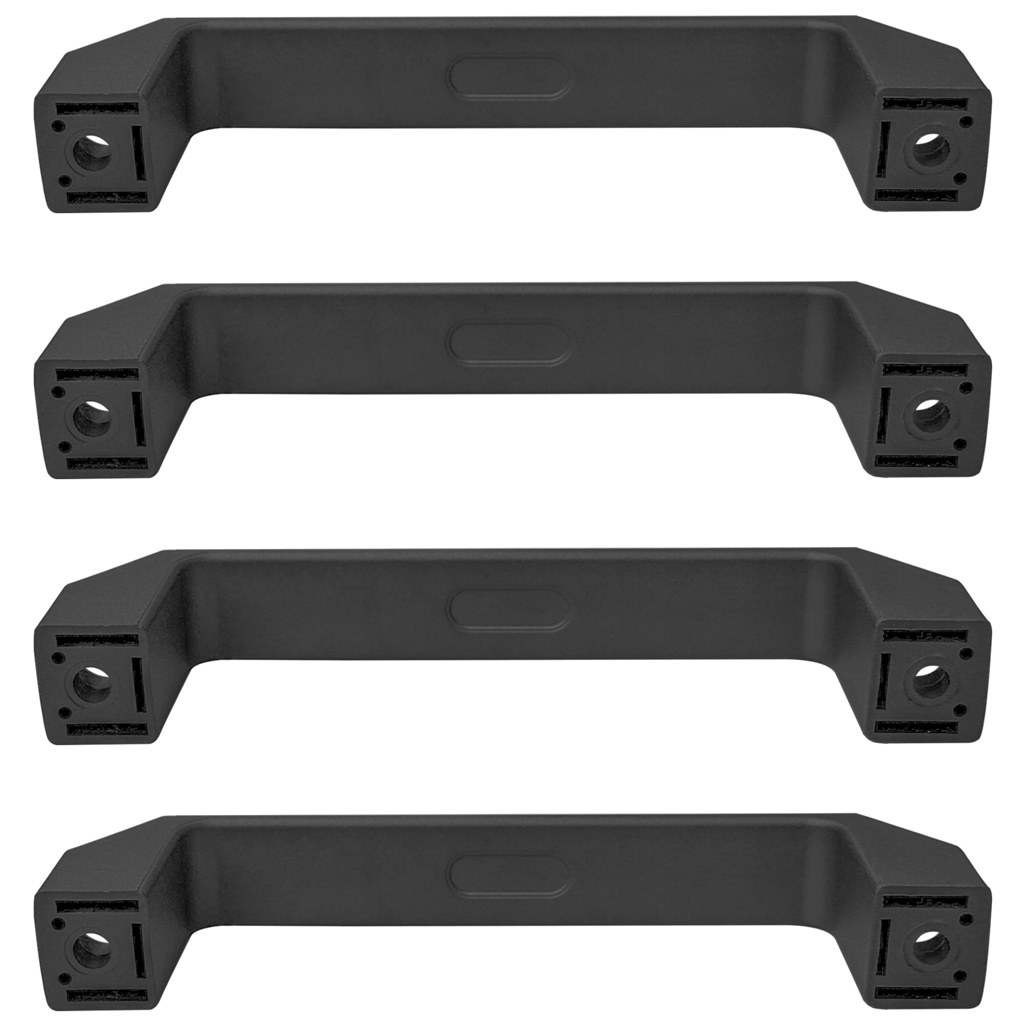 LHUIDDH 4 PCS Rectangular Plastic Handles - Black Nylon Pull Handle for Drawers Luggage, Machinery, and Garage Equipment (4, 180mm) - Image 4