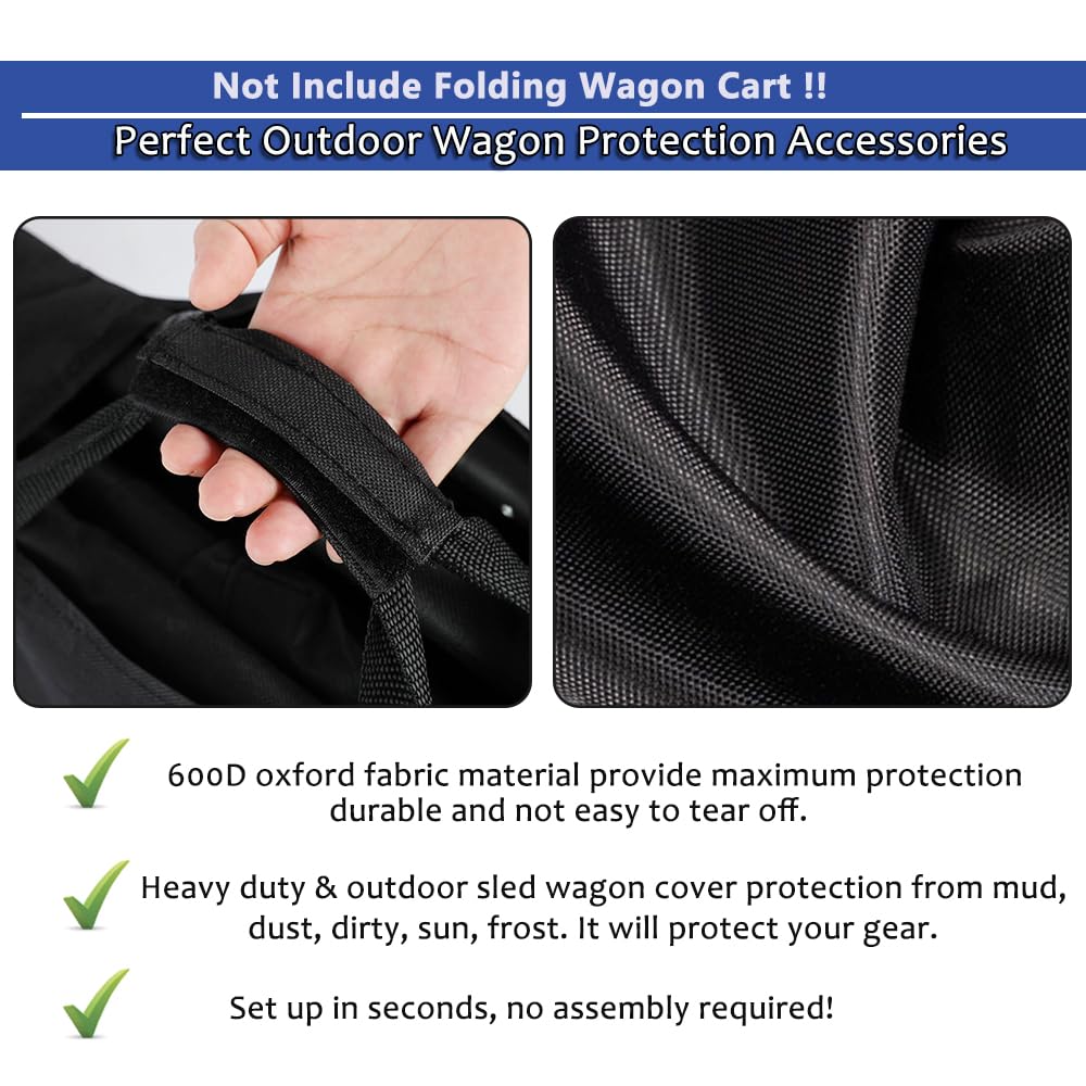 Wagenabdeckung Aus 600D Oxford-Stoff – Wasserdicht, Für Klappwagen Bis 137x56x61 Cm, Mit Kordelzug & Aufbewahrungstasche