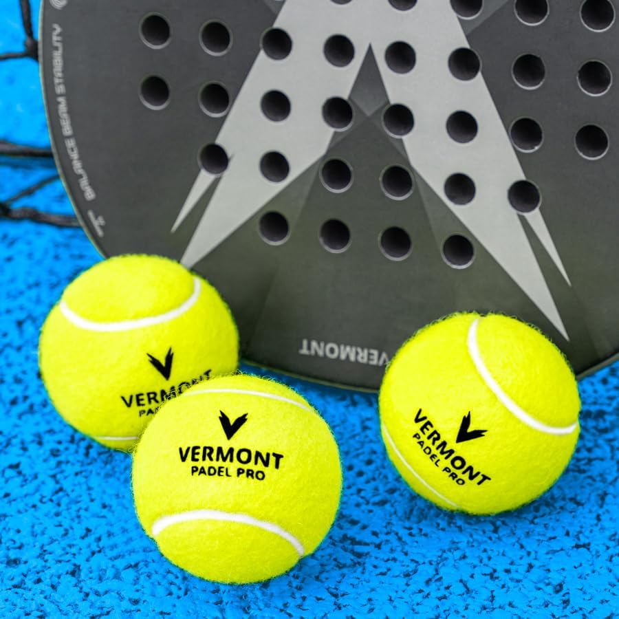 Vermont Padel Pro Balls | Premium Padel Balls Approved by International Padel Federation – Available in Pressurized Tubes - Ideal for Professional Play & Advanced Players