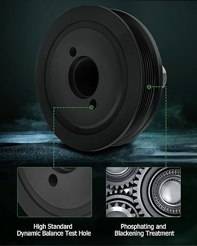 Miniatura 5 de SCITOO Polea de cigüeñal equilibrador armónico 594-236 para Ford Explorer 2002-2010 2001-2005 2007-2010 Ford Explorer Sport Trac 2005-2010 Ford