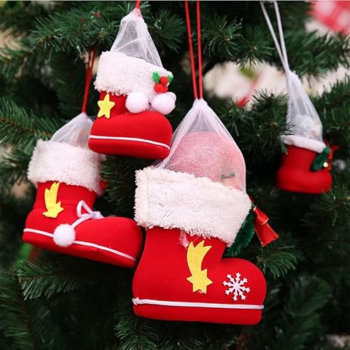 Miniatura 4 de Colgantes de árbol de Navidad, decoraciones de Navidad, calcetines de Navidad, bolsas de dulces de Navidad, botas de caramelo multifuncionales para