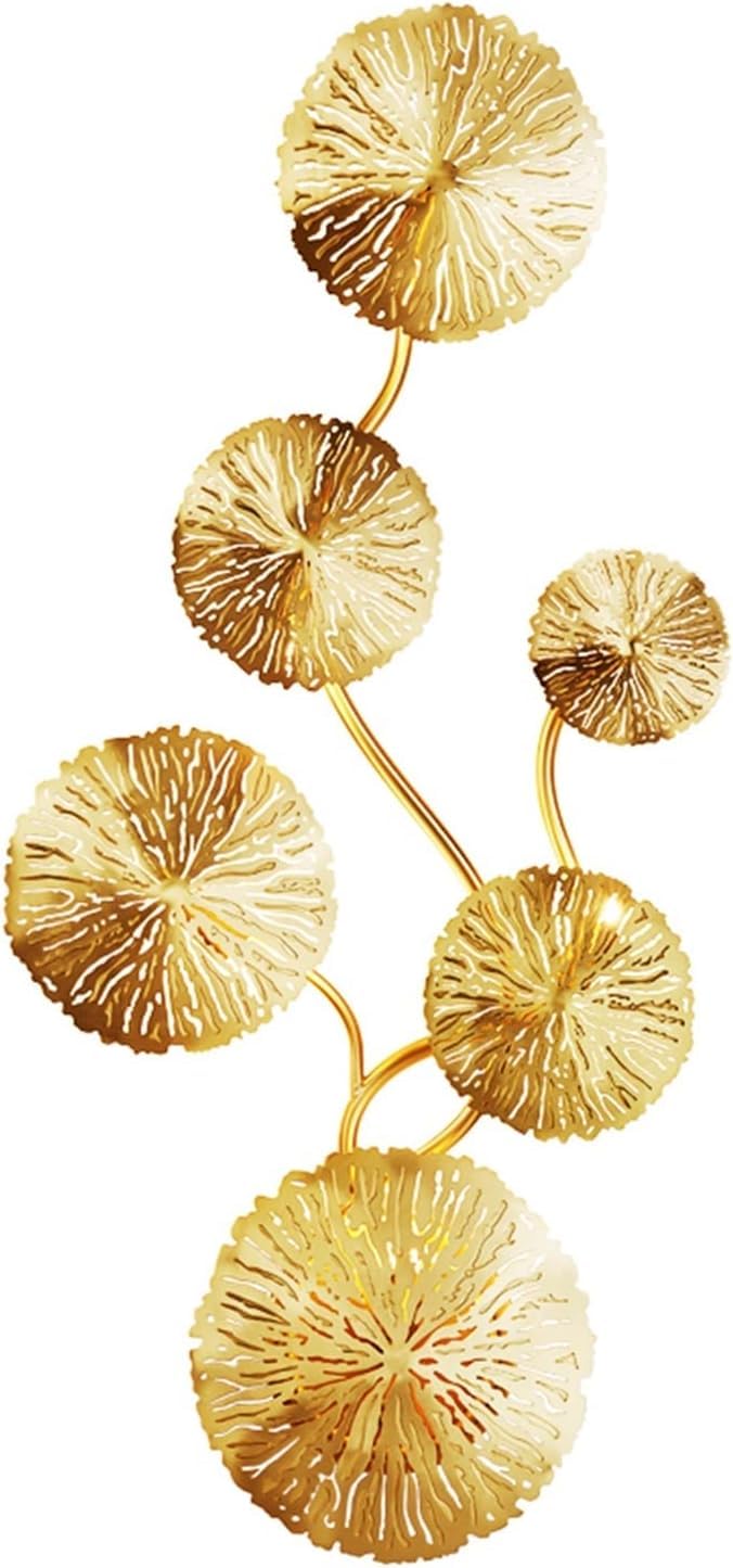 Olskfuh Size_name Wall Lamp, Copper Lustre Leaf Wall Lamp V-Intage Retro Led Bedside Living Room Decorative Home Lighting Wall Sconces G4 Bulb,-6Head