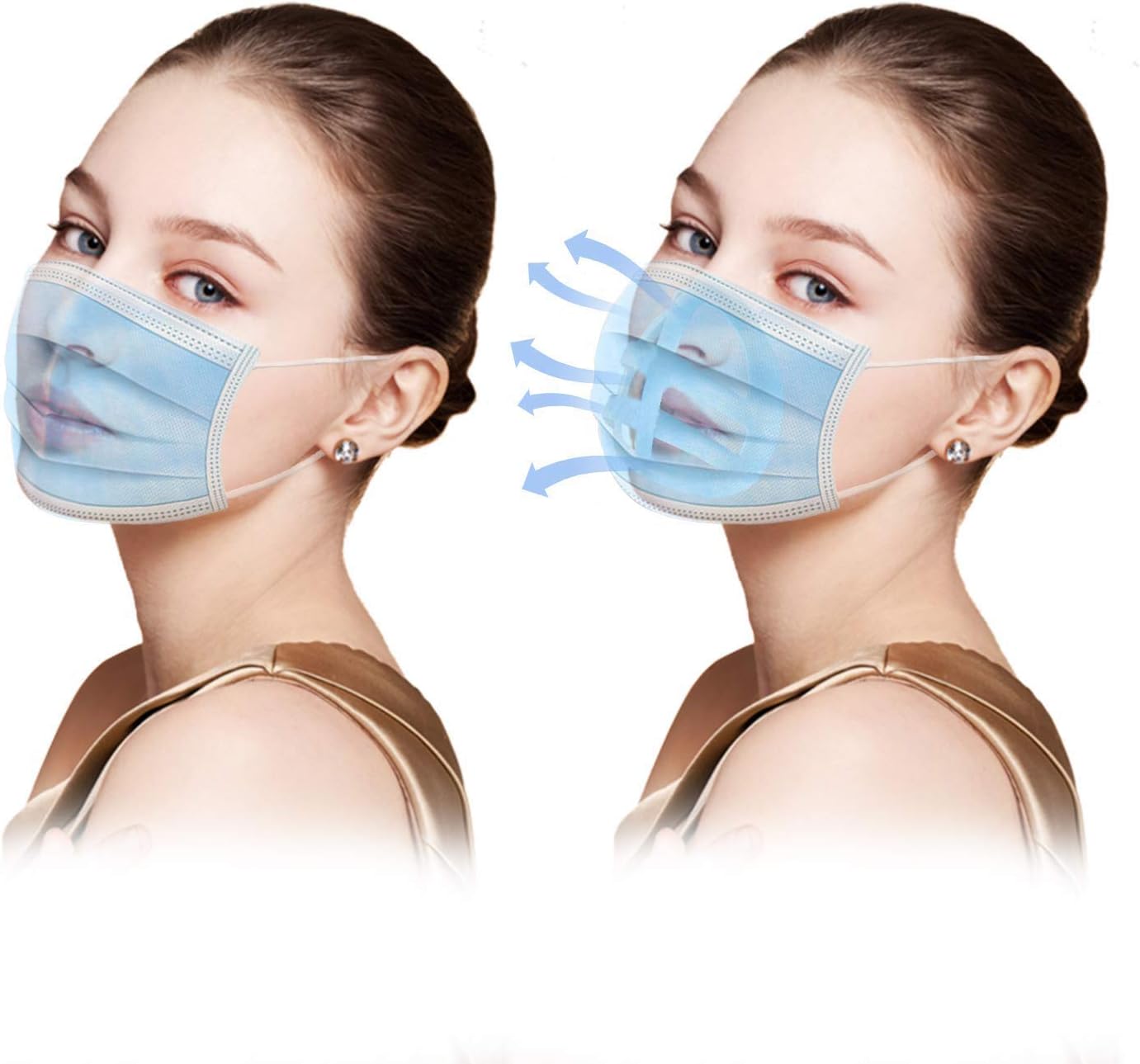 queenfoot 3D Bracket Silicone Inner Support Frame for Comfortable Wearing, Keep Fabric off Mouth to Create More Breathing Space, Reusable Washable 5pcs Clear