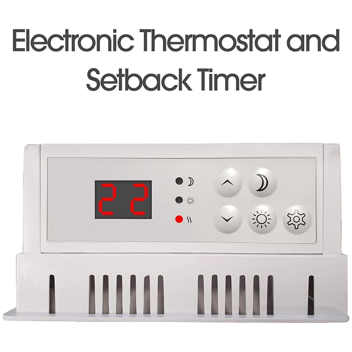 Purus Eco Electric Radiator Panel Electric Heater Bathroom Safe Setback Timer Lot 20 & Advanced