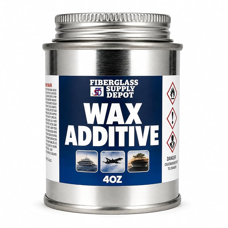 Aditivo de Cera Fiberglass Supply Depot para Gelcoat e Resina de Poliéster, Agente de Superfície Líquido, 118 mL
