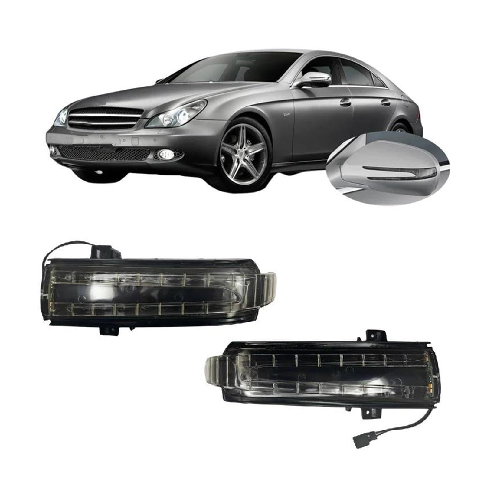 Indicatori di direzione dinamici a LED nello specchietto retrovisore per Mercedes Benz CLC CLS Class Sportcoupe W219 C219 2008 2009 2010 2011,Freccia Auto,A-Left Side