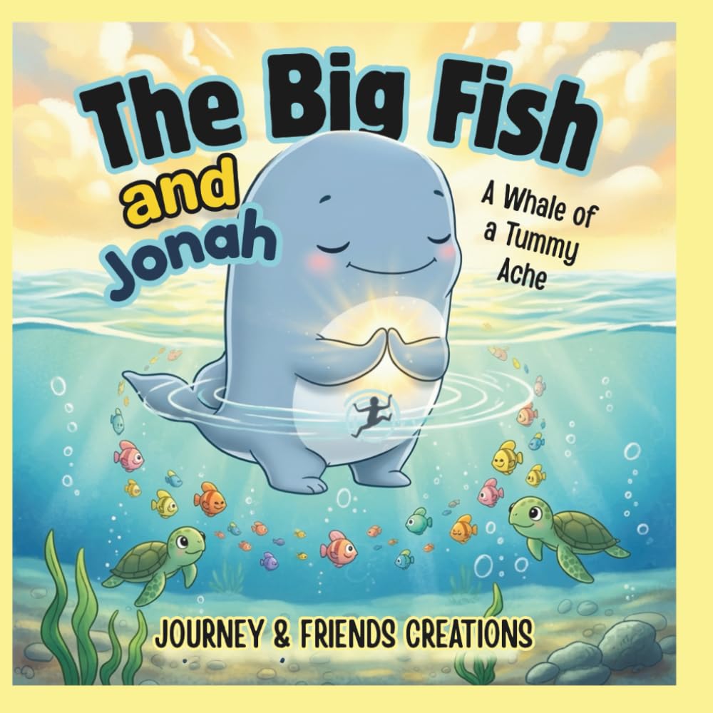 The Big Fish and Jonah: A Whale of a Tummy Ache: Children's Bible Story Books, Christian Book for Kids