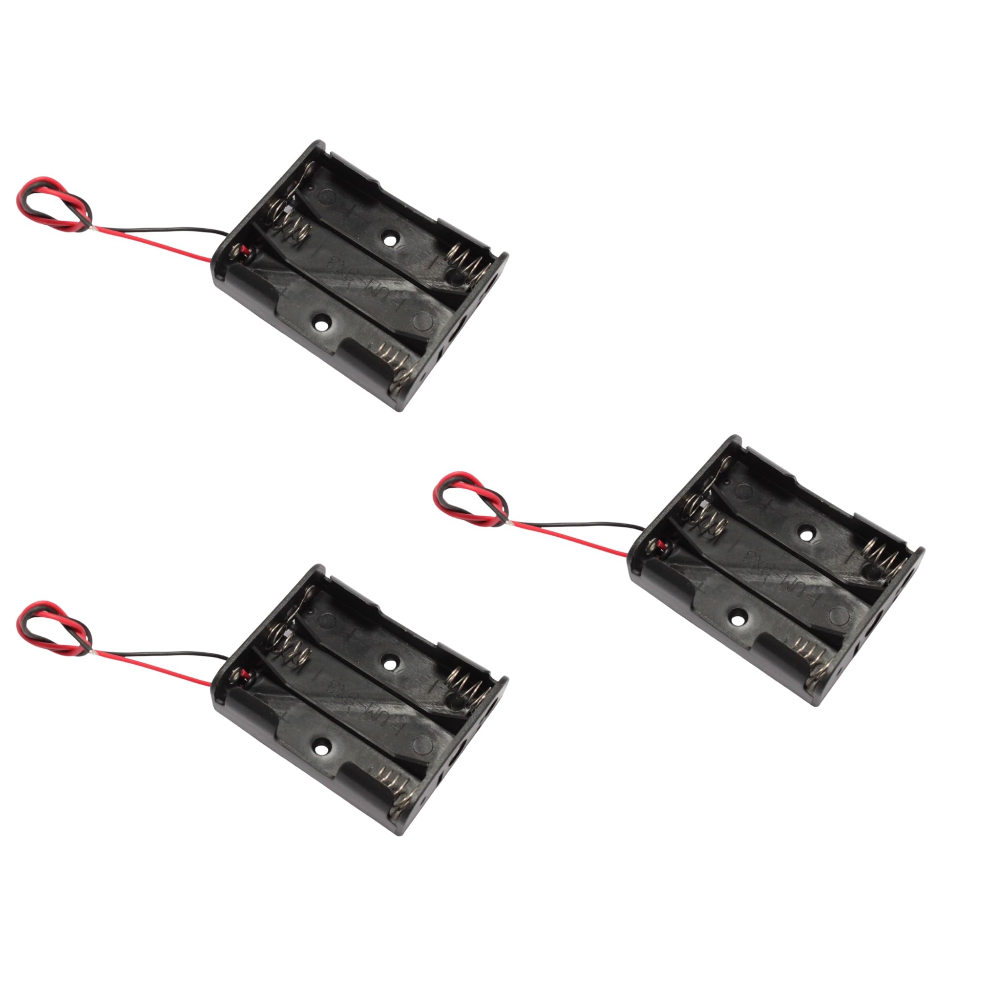 Lalitha 3X AA 4.5v Cell Holder with Wire for DIY School & College Projects | 3AA Battery Cell Holder for prototyping Projects & Circuits (Pack of 3)-picture-36