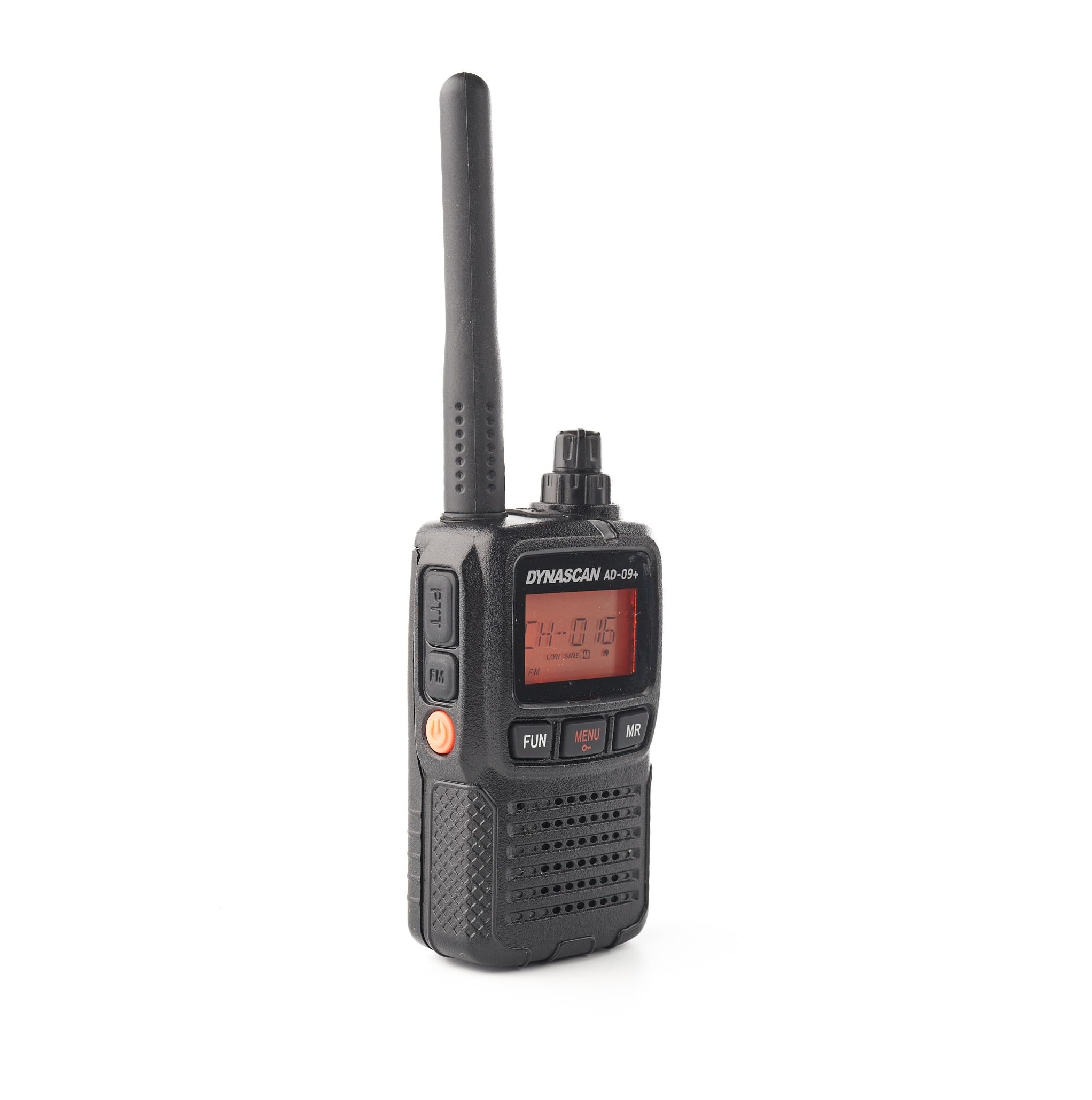 Dynascan AD-09+ Plus Pack de 2 Talkies-Walkies PMR446 avec Mallette Professionnelle – Ultra-Compact, Châssis Aluminium, 16 Canaux, Recharge USB, Oreillettes Incluses