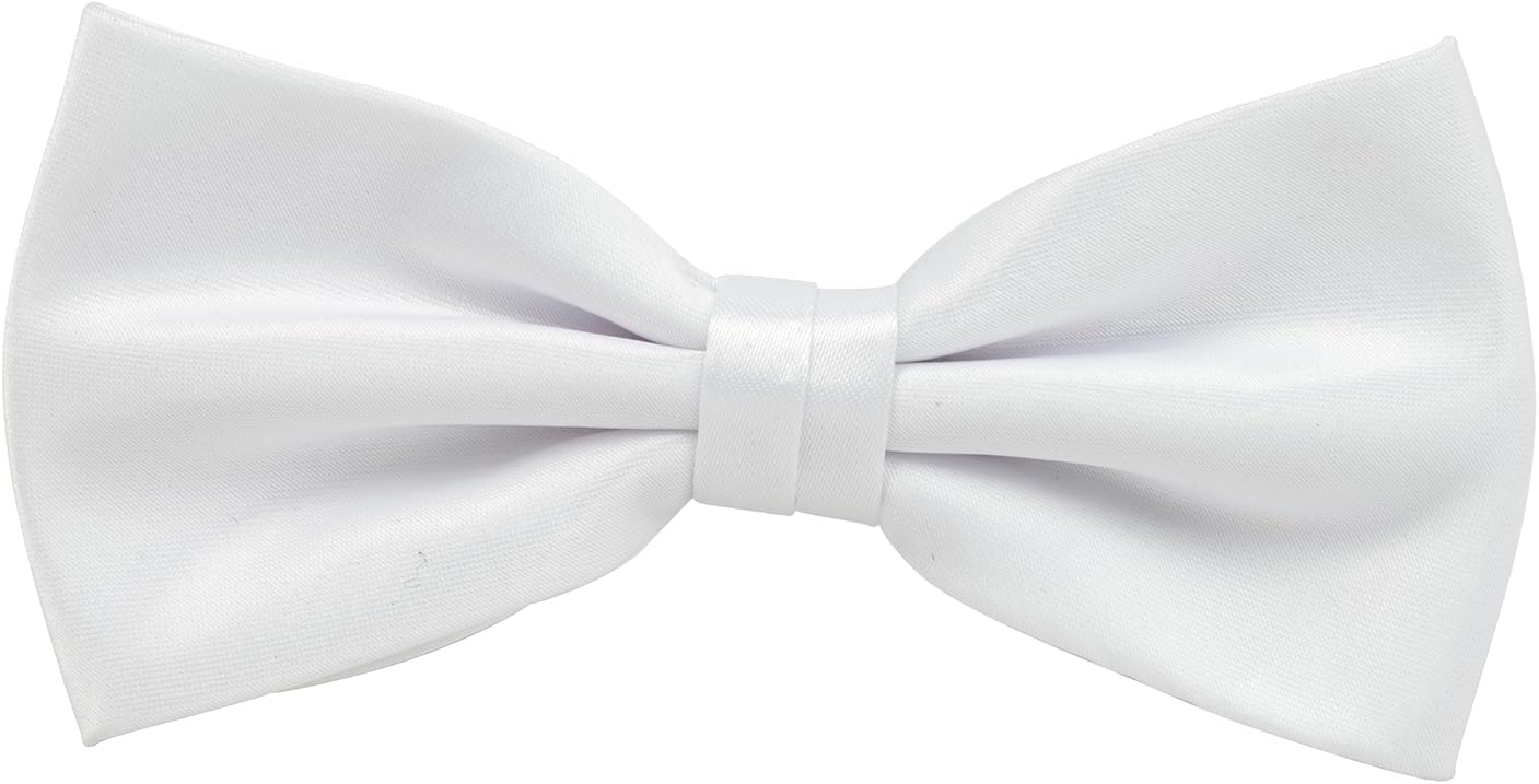 Mens Formal Solid Black Pre-tied Bow Tie and Pocket Square and Cummerbund Set