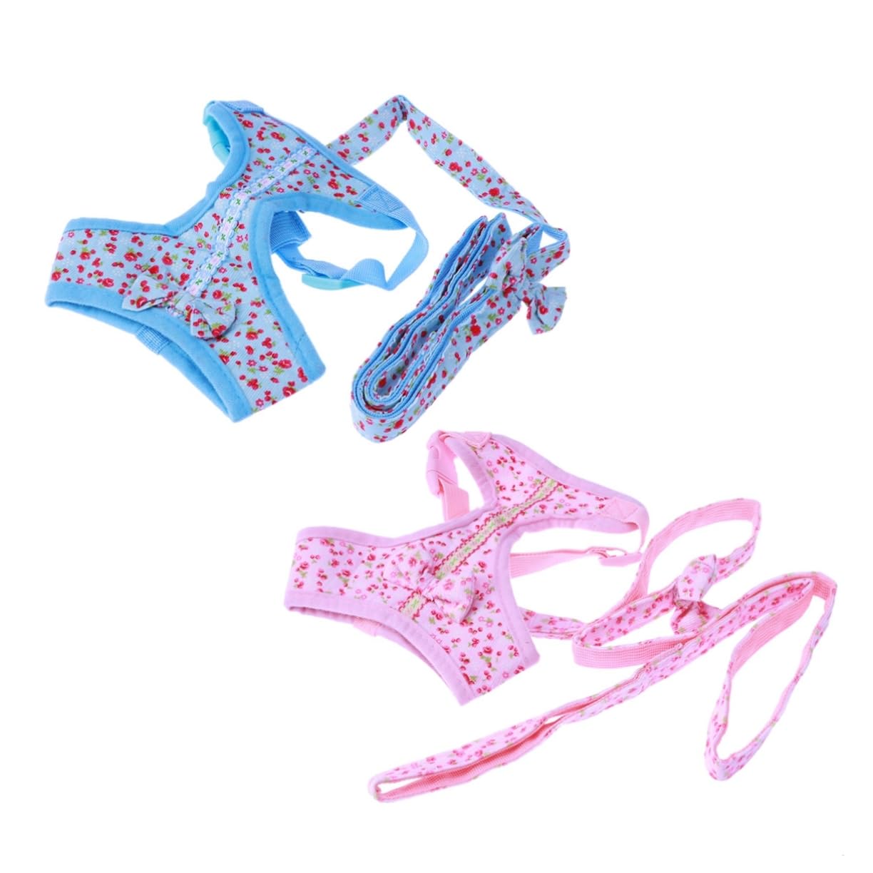 Angoily Conjunto De 3 Correas para El con Estampado De Flores para Perros Pequeños Y Estilo Caballero De Malla De Algodón Transpirable.