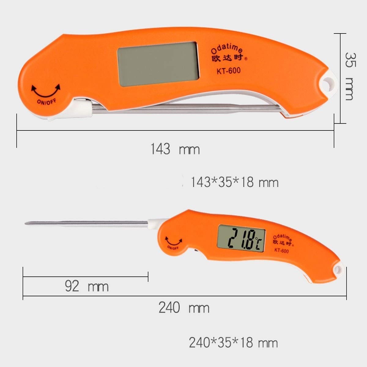 XINGYU Thermomètre à friture, Cuisine Électrique Cuisson Liquide Thermomètre électronique, Thermomètre à Eau Outils ménagers très utiles (Couleur: Orange)
