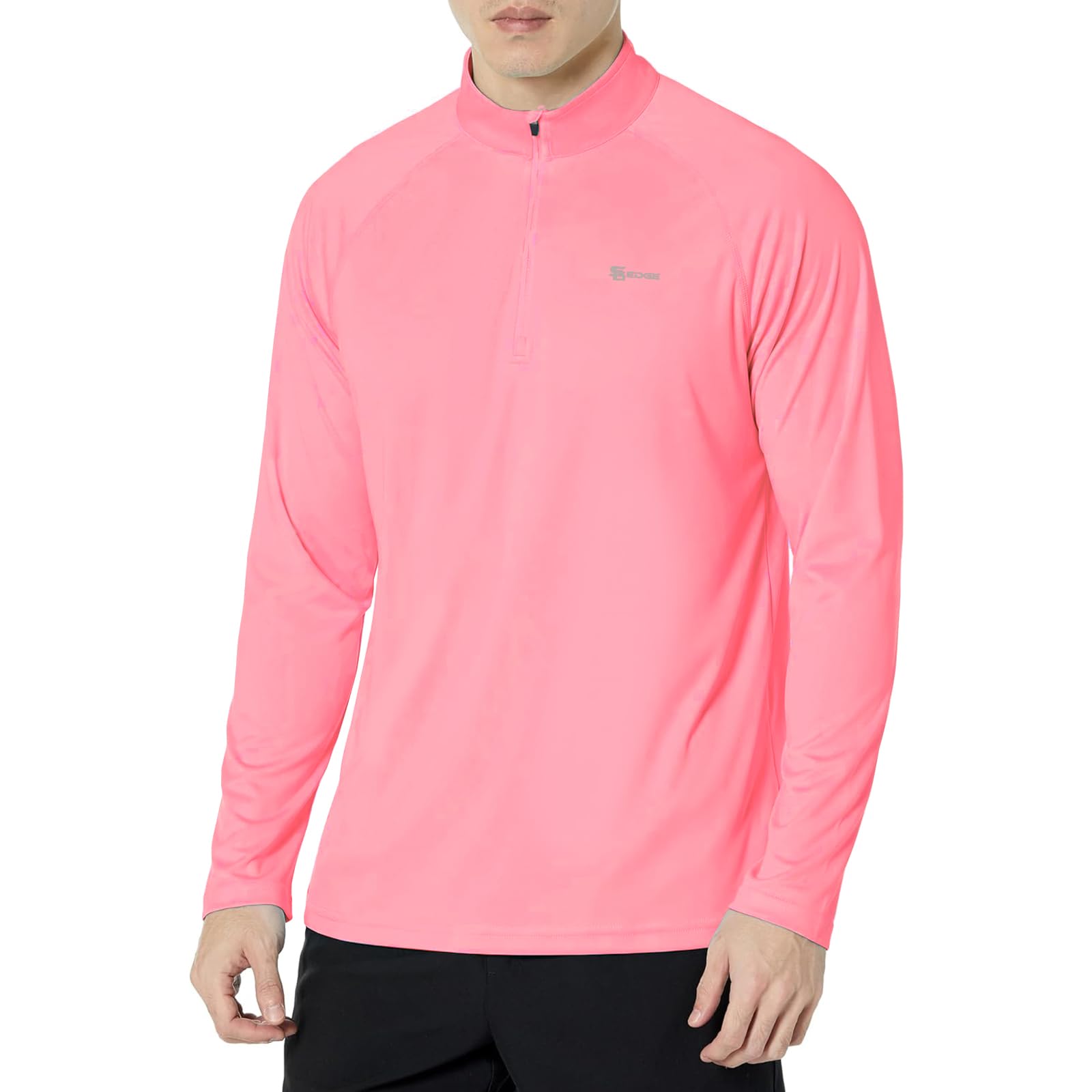 Men's Outdoor Quick Dry UPF 50+ 1/4 Zip Long Sleeve Shirt-image-15