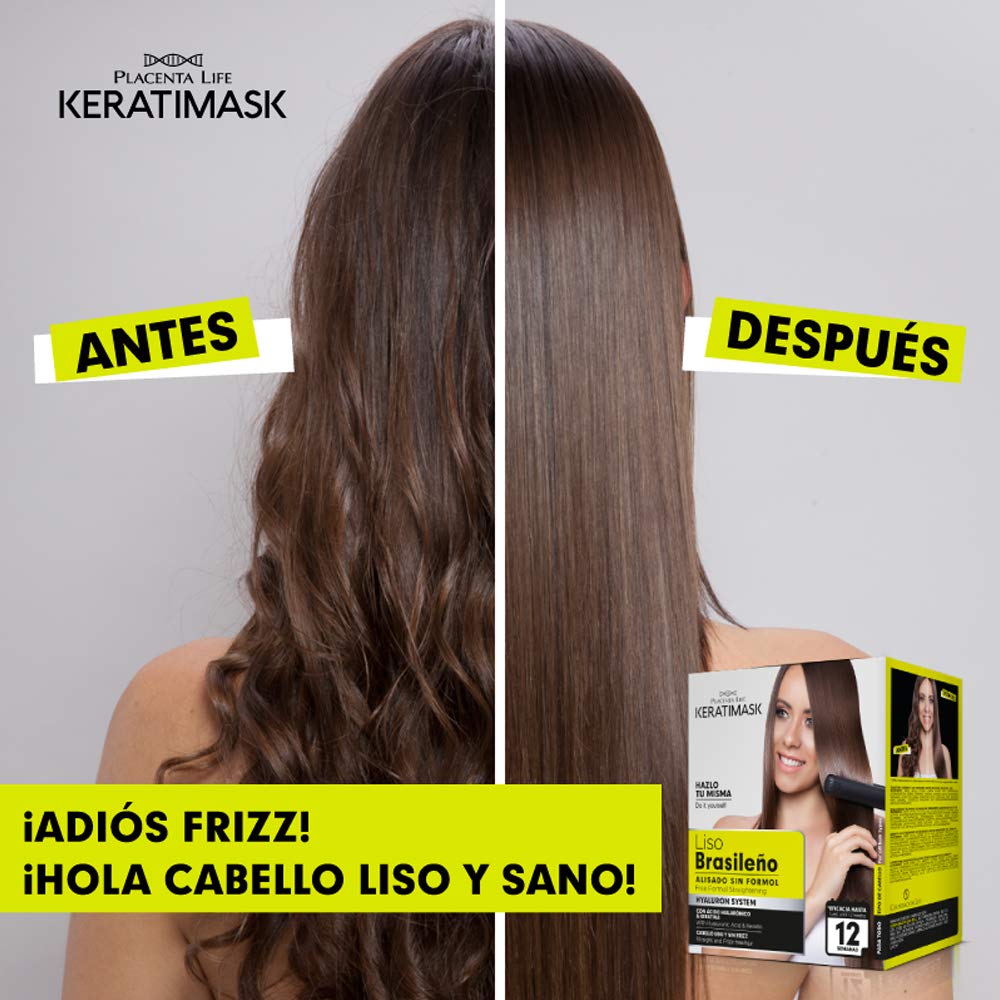 Be Natural, Kit de lissage brésilien Keratimask, résultat professionnel longue durée. Lot de 3 kits. 3 unités 380 g
