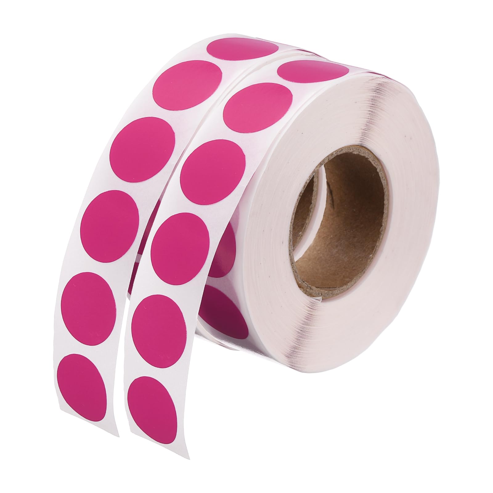 PATIKIL 2000 Pcs Colored Dots Stickers, 1/2" Adhesive Round Color Coding Labels Sticky Polka Circle Price Sticker for Office Classroom Papers Shop, Pink (1000 Pcs Per Roll, 2 Rolls)