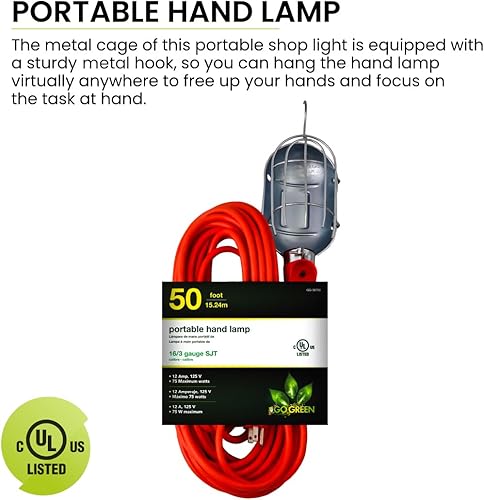 Miniatura 3 de GoGreen Power (GG-36750) 163 50' Lámpara de mano portátil