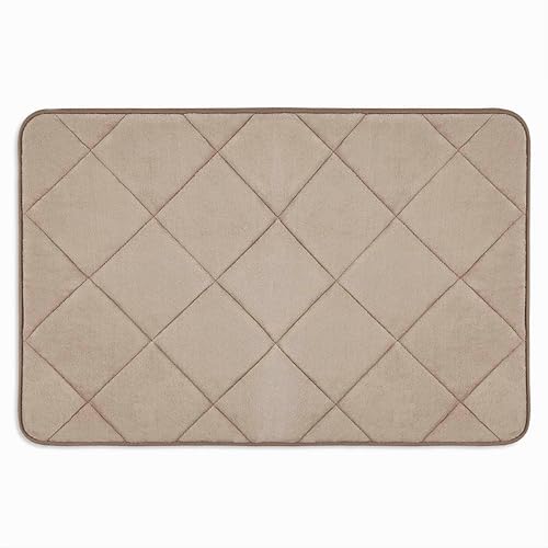 Vista 45 de Home Dynamix Capri Haven - Tapete de baño de espuma viscoelástica, lavable a máquina, gris claro, 20 x 30 pulgadas