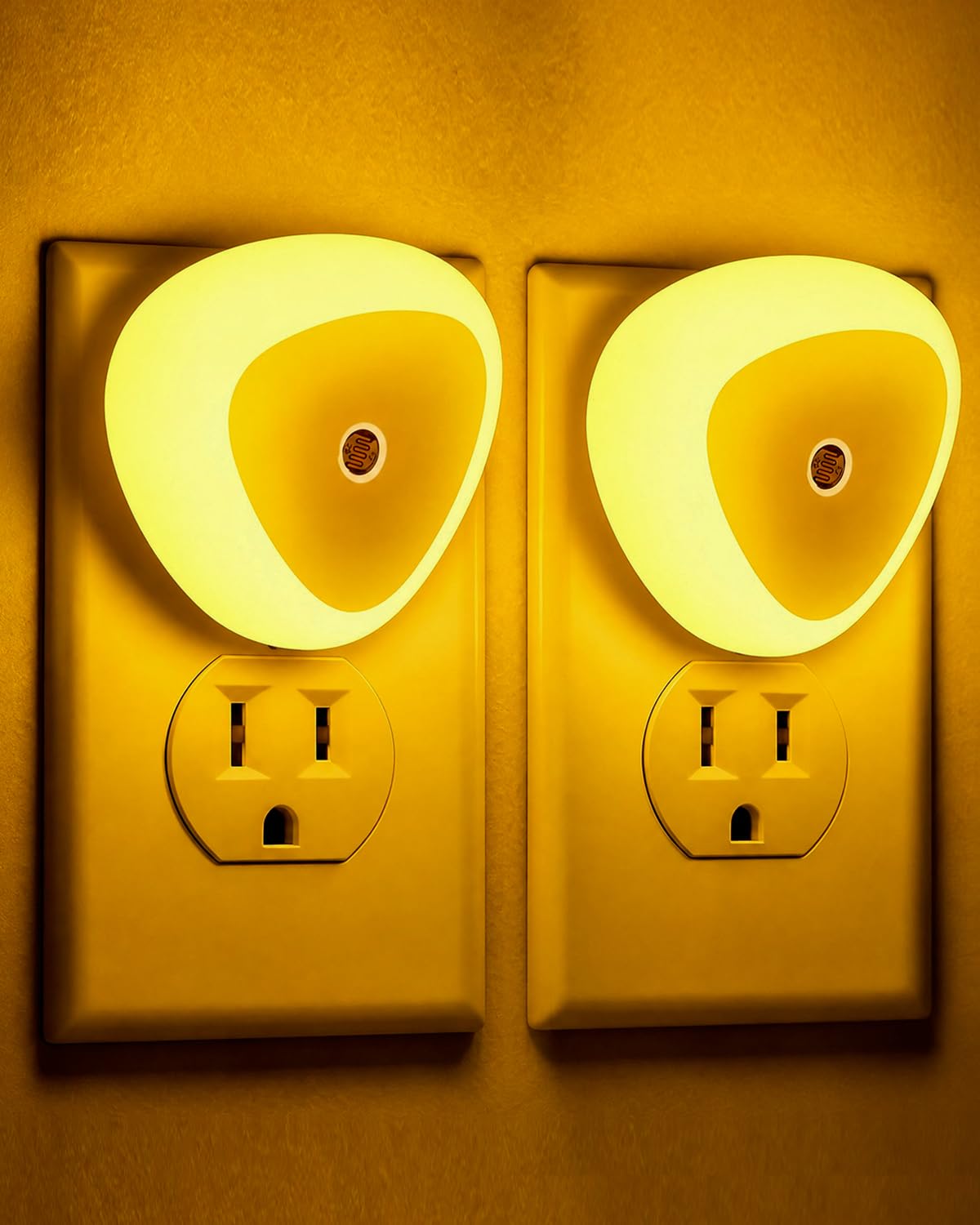 2000K Amber Night Light for Sleep, 0.5W Light Sensor Plug in Night Light