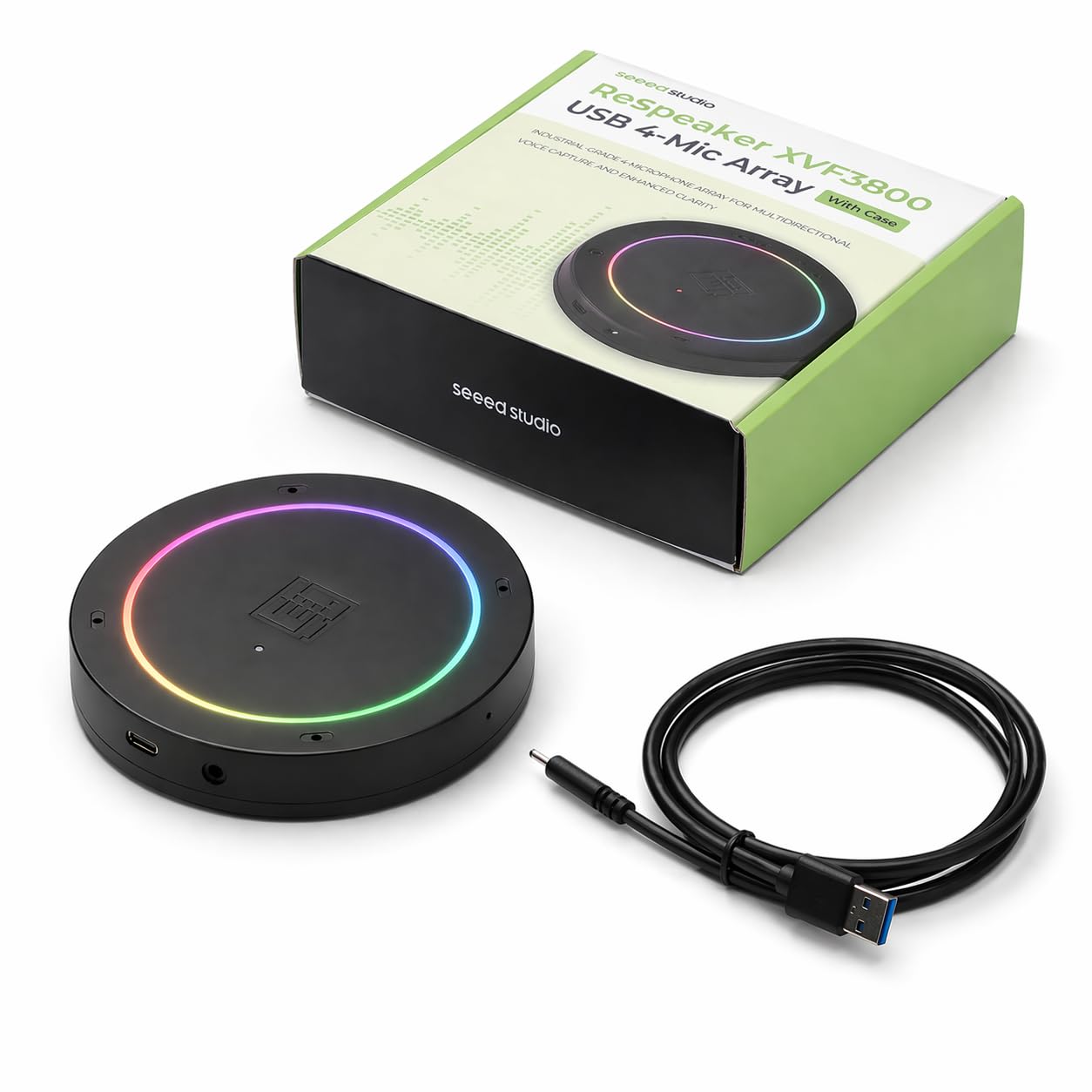 Amazon.com: reSpeaker XVF3800 USB Mic Array with Case, 4