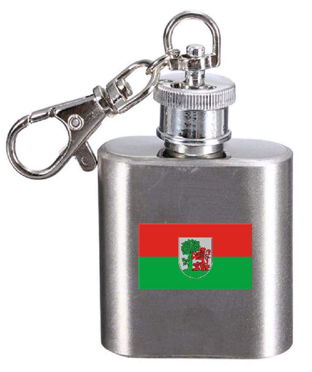 Flasque porte-clés gravé drapeau de la Lettonie pour vos randonnées et voyages