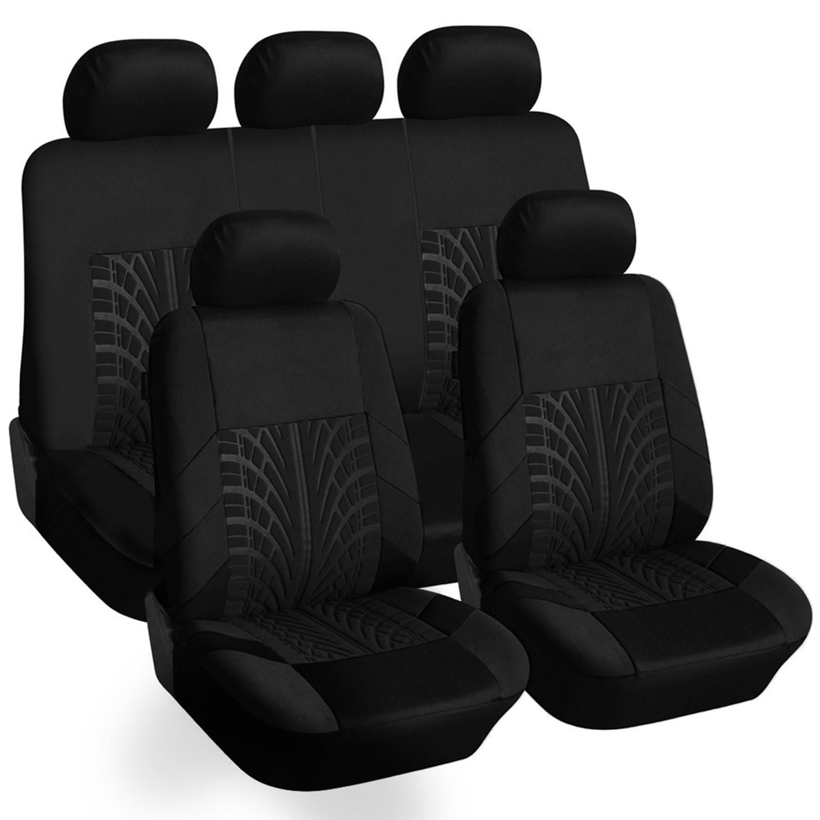 5 Seats Universal Car Seat Covers for Kia Niro II SG2/1.Gen (DE)/Optima Sport Wagon DL3 JF Wagon Estate 2017-2025 Car Seat Cover Sets Front Rear Seat Protectors,Black