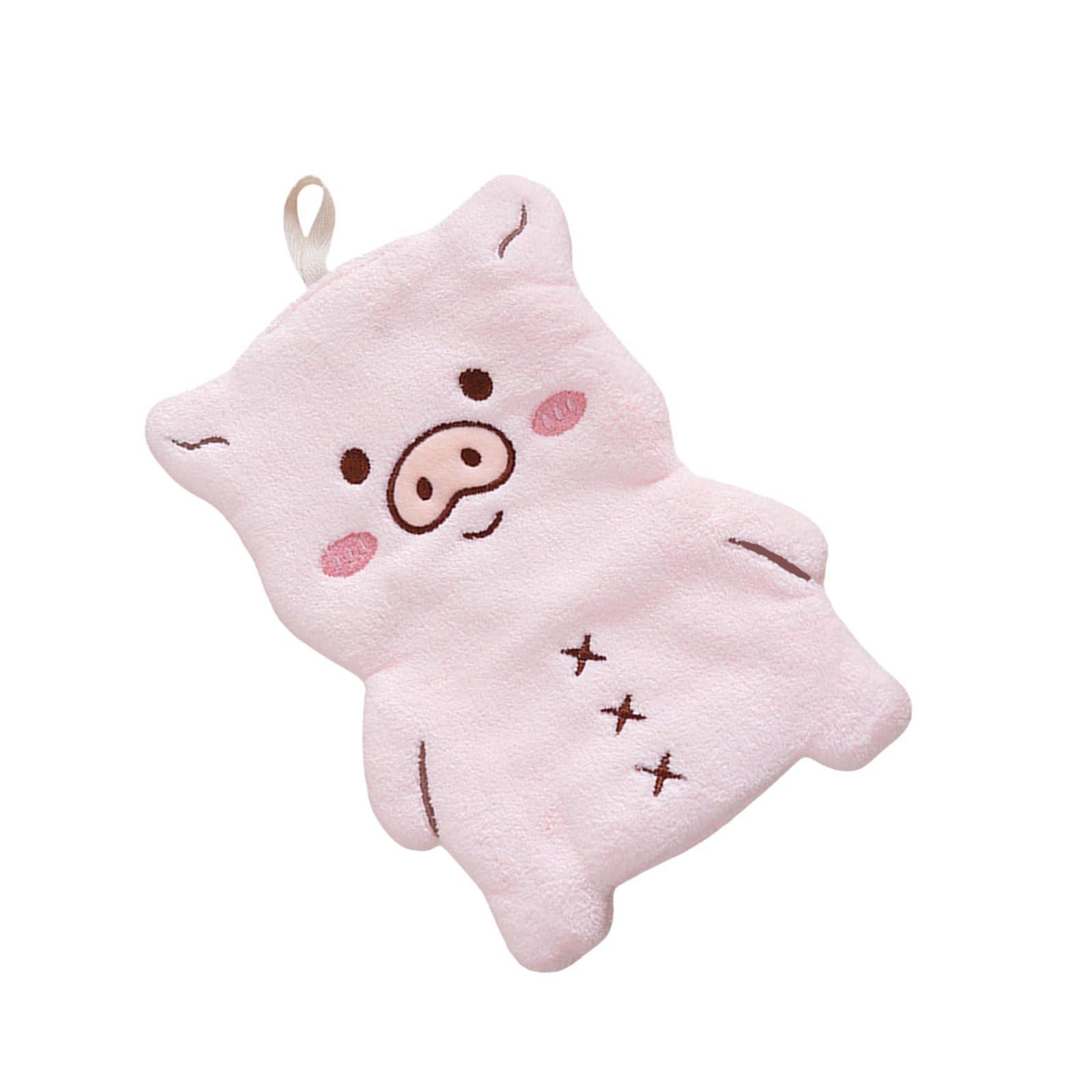 Buxuaaaa C Adorable Animal Themed Polyester Hanging Towel, High Absorbency Small Towel For Home And Bathroom Use Hanging Hand Towels