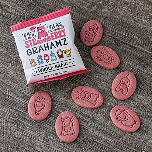 Zee Zees Variety Pack Grahamz, Birthday Cake, Strawberry, Original, 1 Oz, 24 Pack, Nut Free, Whole Grain, Vegan, School Safe, On-The-Go #TOP3