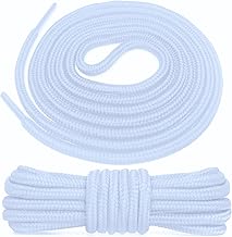 2 Pairs Round Boot Laces, Strong Work & Hiking Boots Shoe Laces，4mm Diameter Premium Round Walking Boot Laces for Outdoor Boots and Casual Footwear