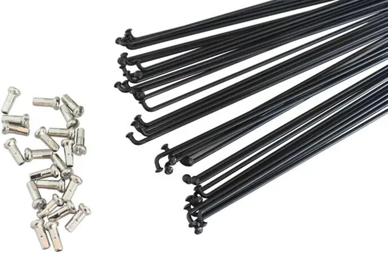 36Pcs 2.0MM Spoke 14G/14K J Bend Bicycles Steel Spokes Black Color Pls Choose 170-300mm Bike Parts Cycling Bike Spokes