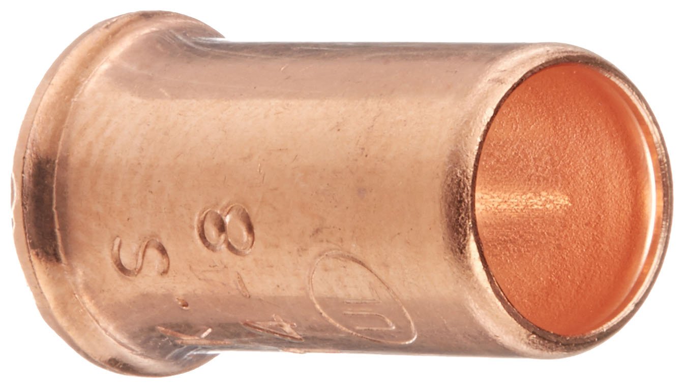 NSI SB1808 Easy-Twist Copper Crimp Sleeve Wire Connector, 18-8 AWG Wire Range, Pack of 50