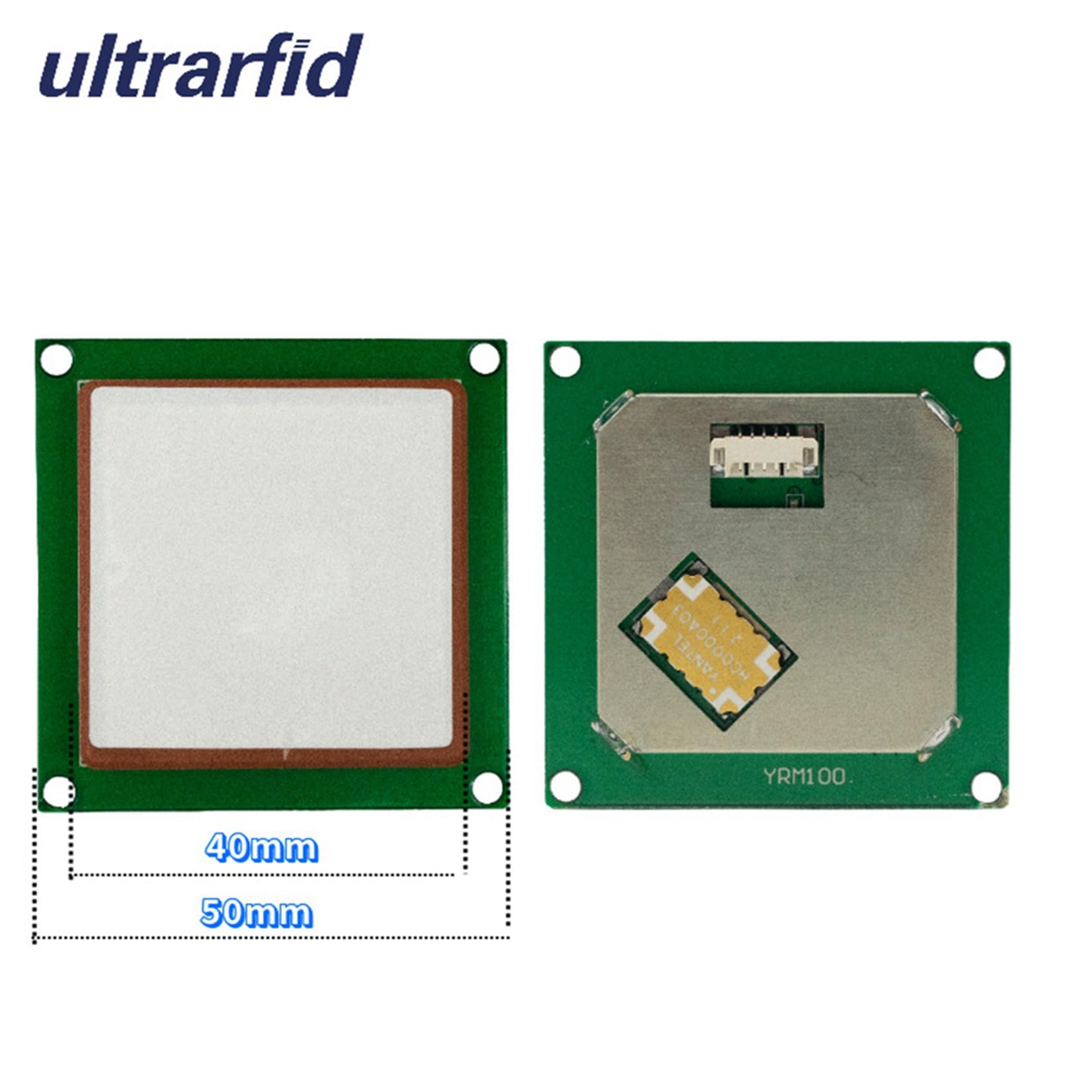 2X Modulo Lettore RFID UHF Ttl YRM100 con Interfaccia e Antenna RFID Integrata