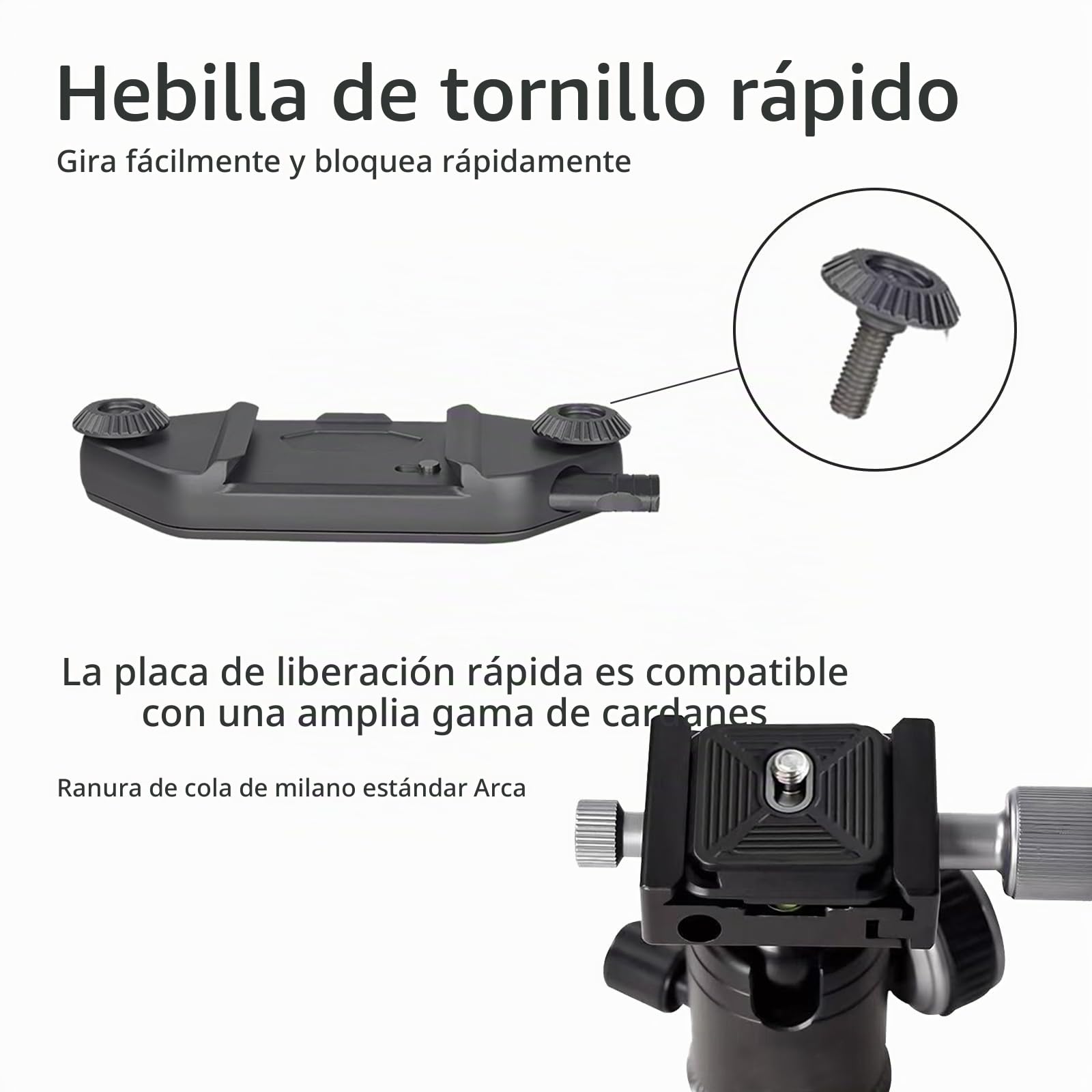 Clip de Cámara para Mochila, Sistema de Liberación Rápida, Soporte en la Correa para el Hombro o Cinturón, Compatible con Hero 12, 11, 10, Insta360 X4, X3 Ace Pro, DSLR, Cámaras de Acción