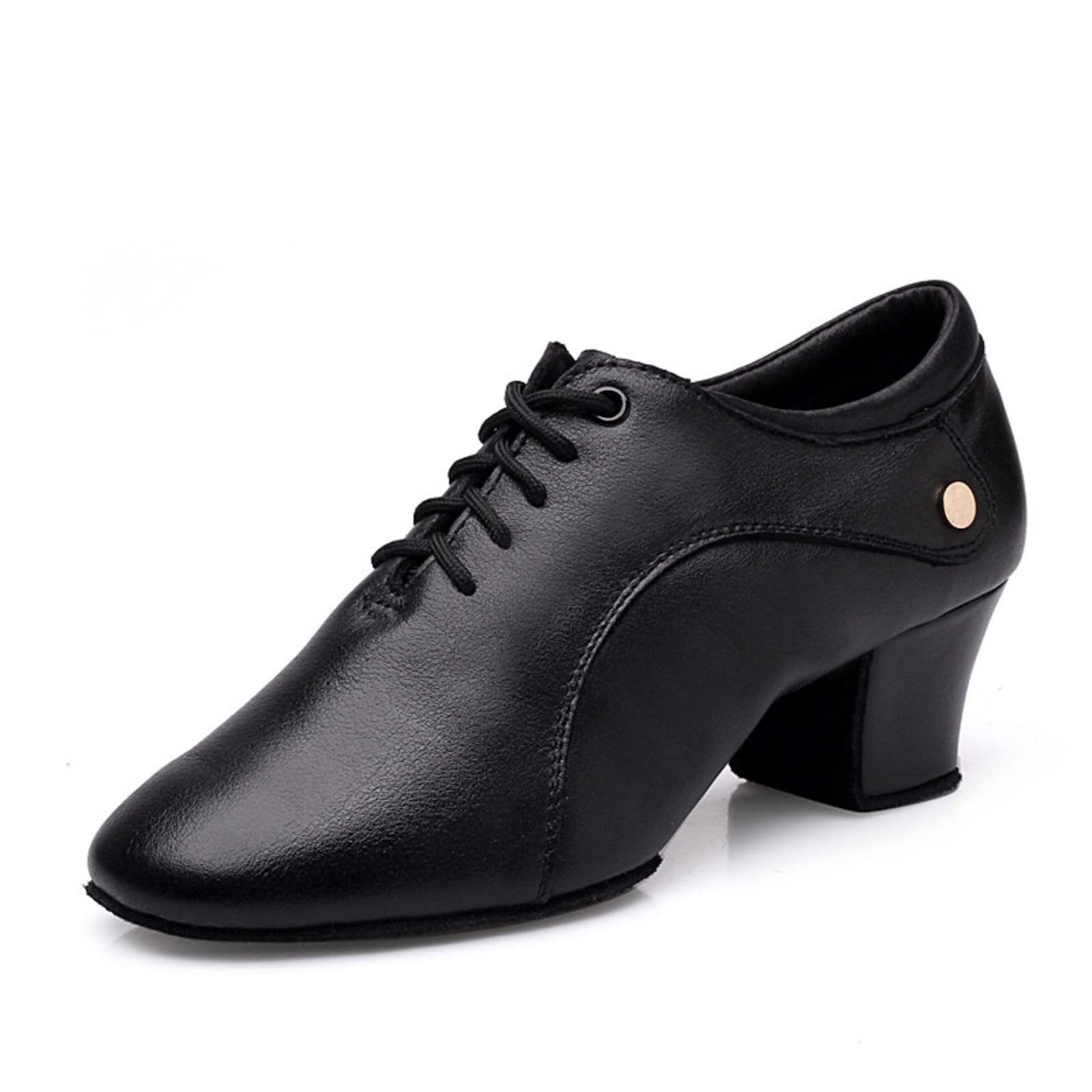 Hixingo Chaussures de Danse Grand Confort Femme Talon 5 CM, Chaussures de Danse Latine Femme Bout Fermé pour Salsa Bachata, Jazz, Latin, Standard, Rumba, Cha Cha