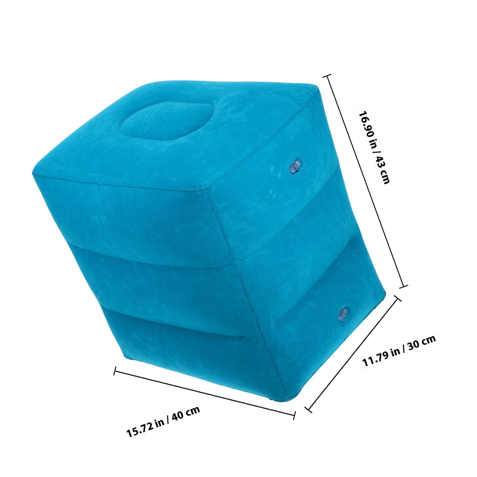 Reposapiés Inflable para Viajes y Oficina, Diseño Ergonómico Ajustable Superficie y Lavable, Soporte Multifuncional, Coche y Escritorio