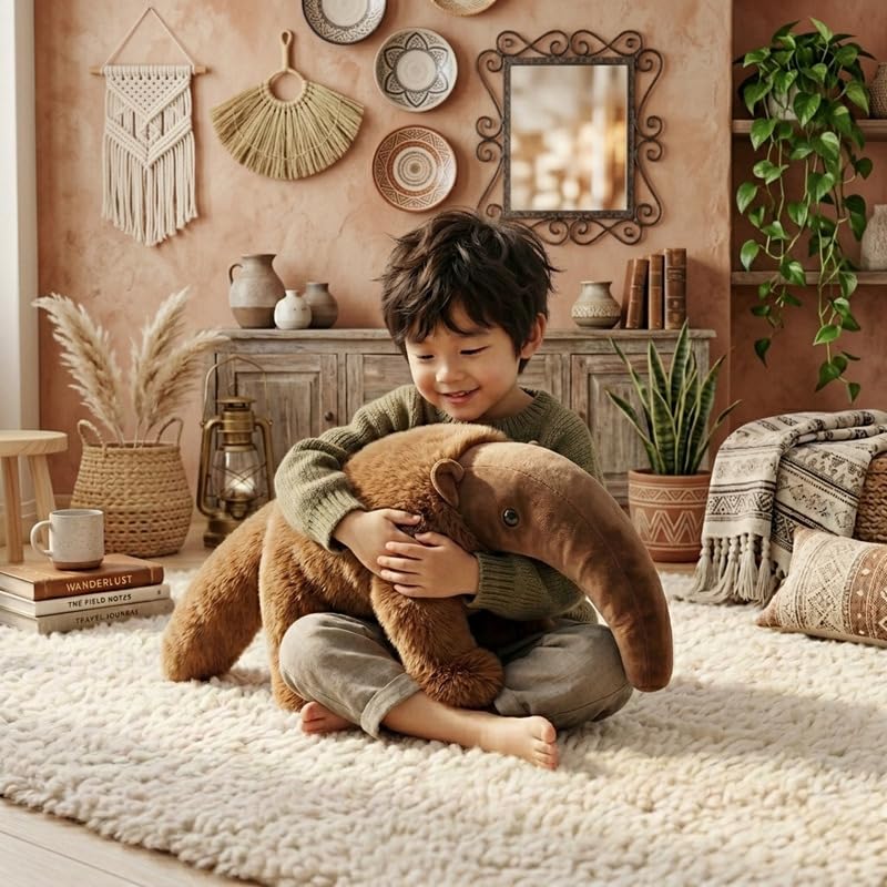 Ameisenbär Plüschtier,Niedliche Ameisenbär Kuscheltier, Stofftiere zum Kuscheln und Spielen,Plüsch Spielzeug Puppe Geburtstag Geschenk für Jungen Mädchen (120cm)