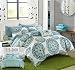 Chic Home Barcelona 6 Piece Reversible Comforter Sheet Set and Decorative Pillows Shams, Twin Green