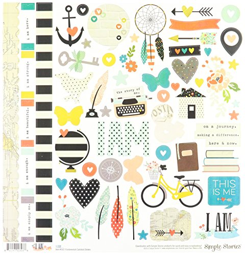Simple Stories Fundamental I Am Cardstock Stickers, 12