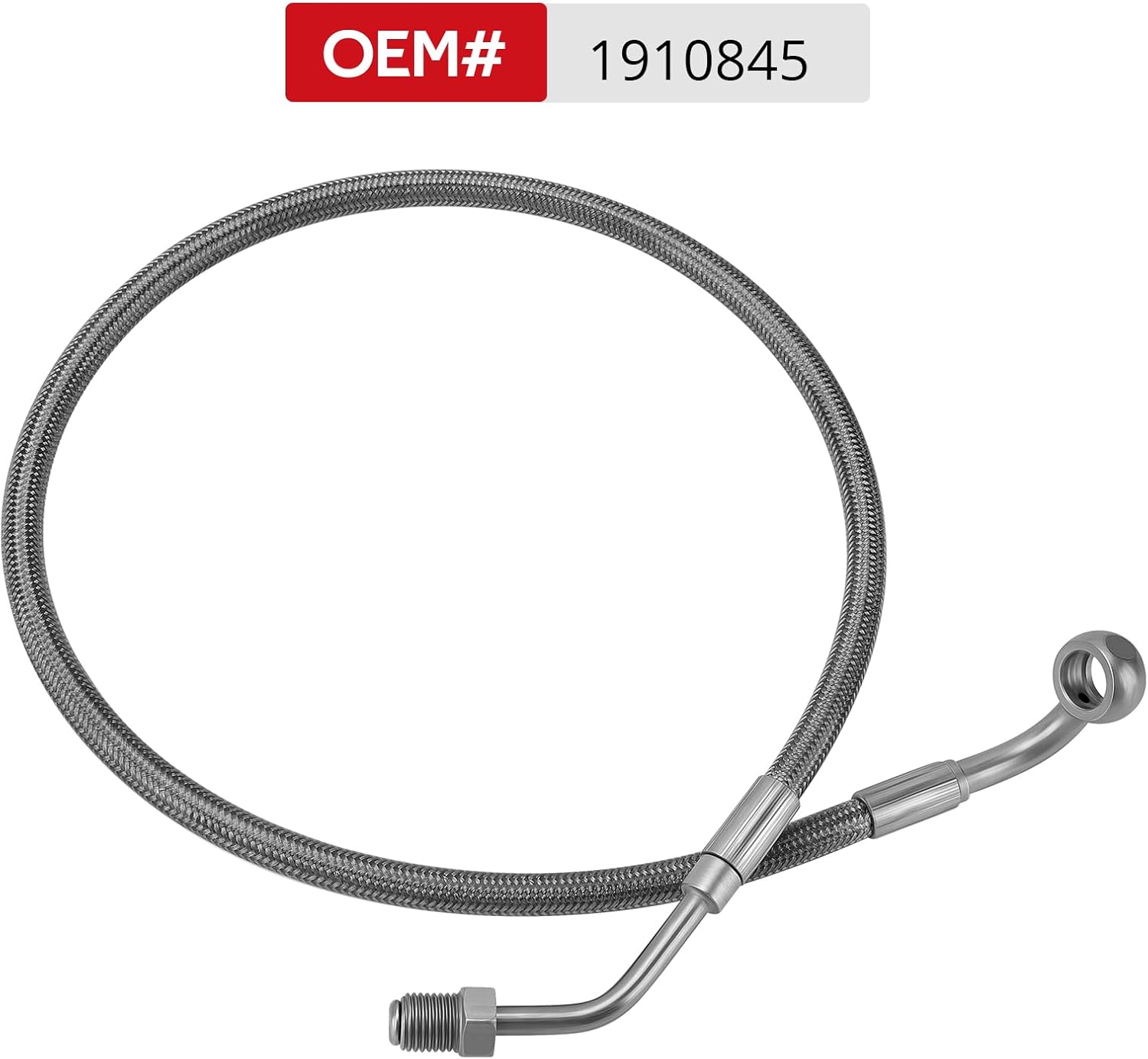 JAVIK Front Left Brake Hose Line Fit for Polaris Ranger 500 2x4/4x4/6x6 Ranger 700 2005-2009,OEM#1910845