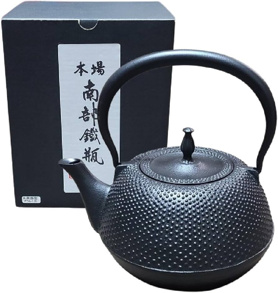 [新品] 南部鉄瓶 南部鉄器 丸南部アラレ 1.5リットル やかん 急須 日本製 南部鉄器 鉄瓶「丸南部アラレ」 1.2L（ガス火・IH対応） : は
