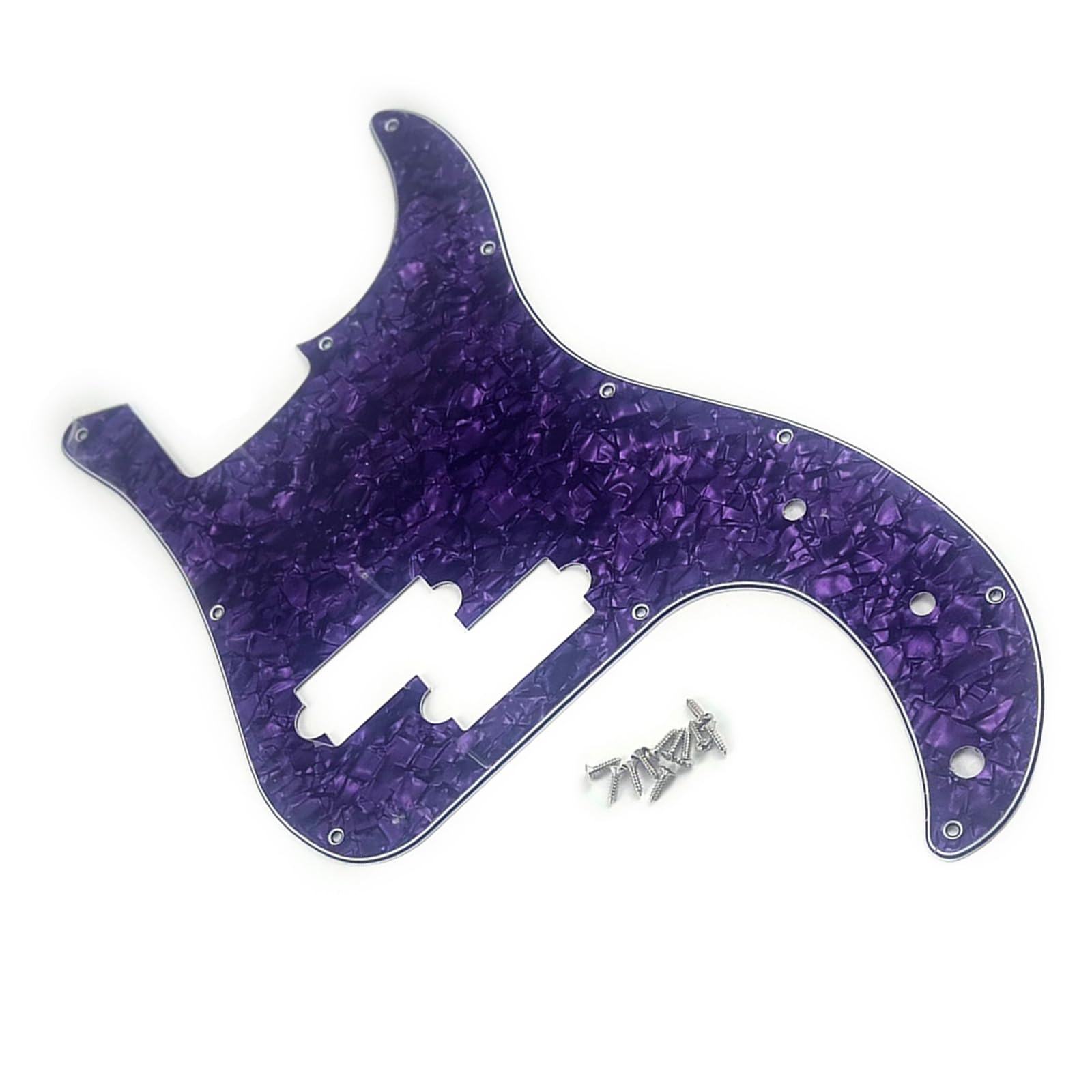 11 Hole Bass Pickguard Electric Bass Scratch Plate 4 String Bass Pickguard for Standard Bass