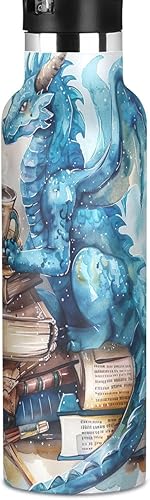 Botella de agua para niños para la escuela, botella de agua de acero inoxidable aislada al vacío para viajes o escuela, 20 onzas, sin BPA, dragón de disponible en Yaxa Costa Rica