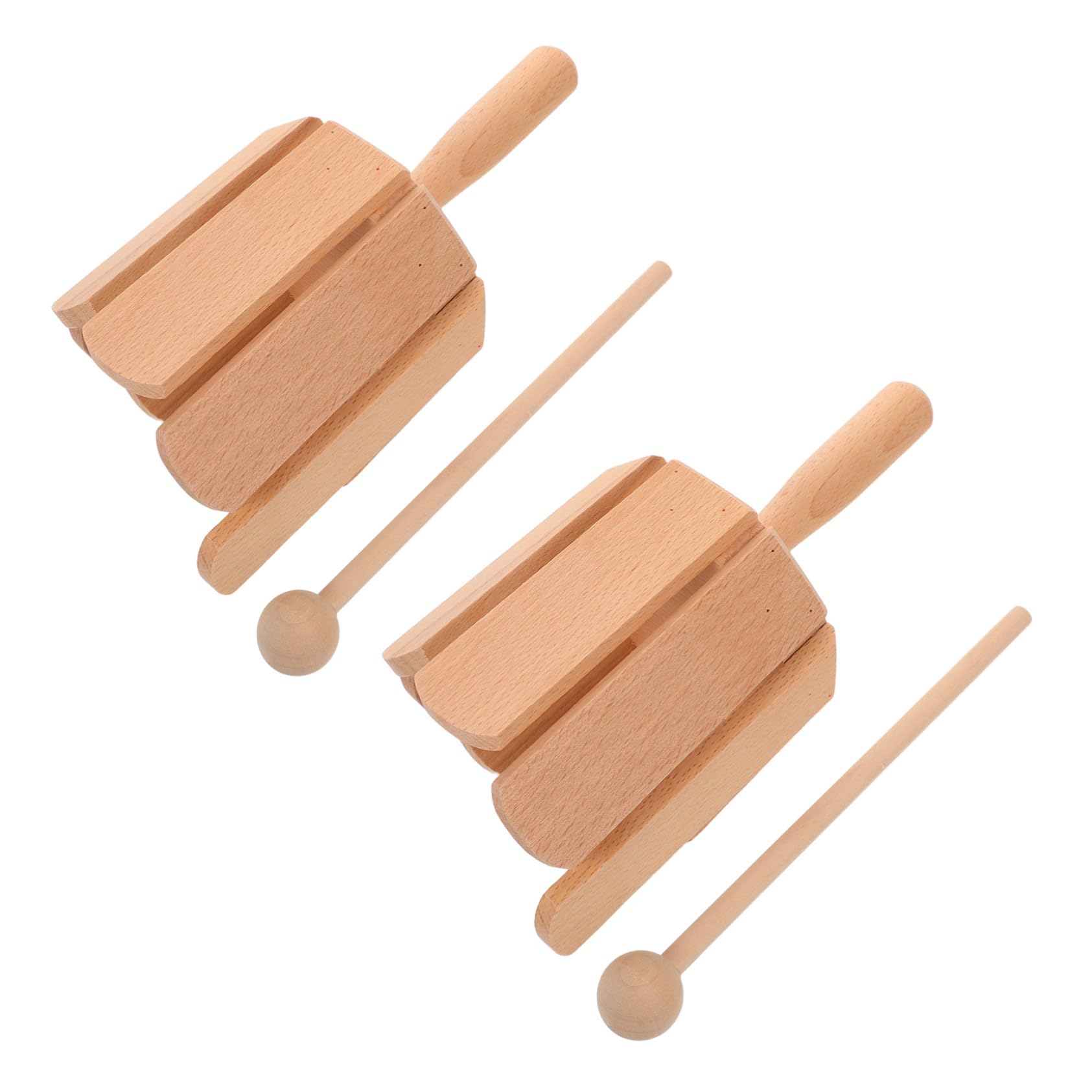 Instrumento de Percusión de Madera 8 Tonos 2 Piezas para Niños | Tono Multisonoro, Color Beige, para Educación Temprana y Actuaciones Profesionales