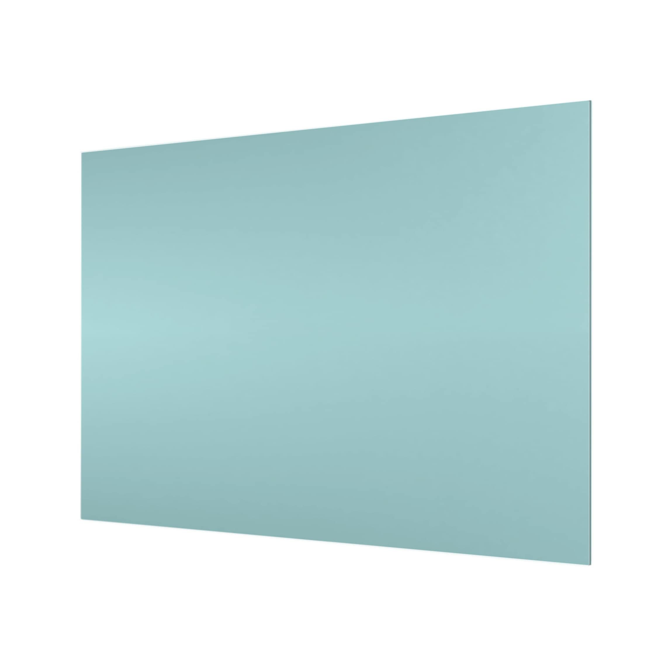 Fond de hotte avec support épaisseur 4mm avec motif crédence cuisine avec motif verre trempé panneau mural turquoise crédence en verre style uni cuisine 2249 (80x59cm)