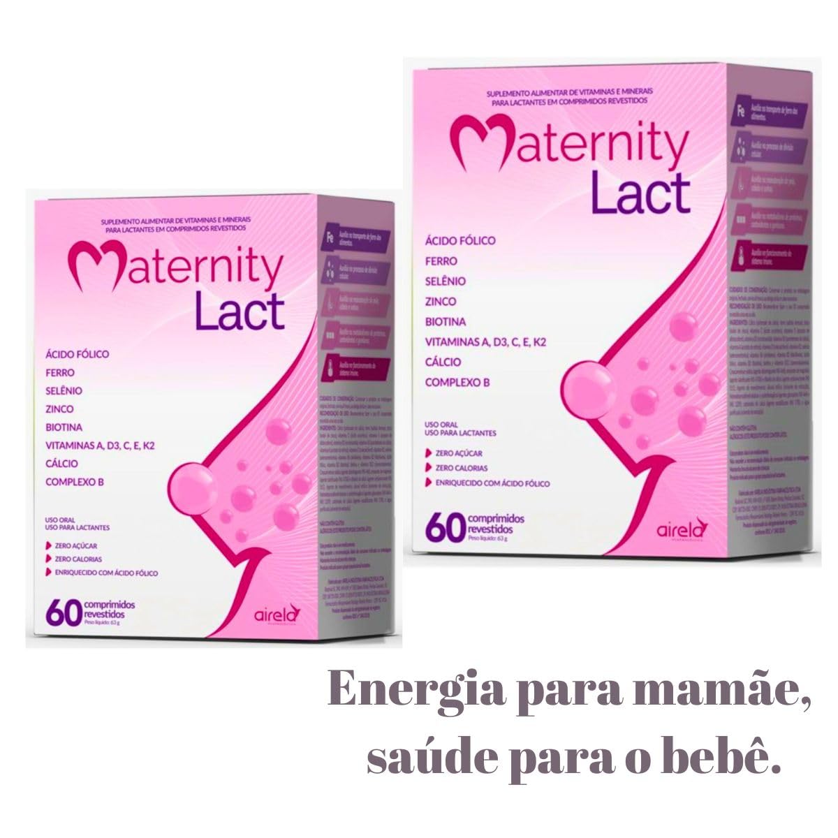 Maternity Lact 60cp Vitamina Gravidas Gestantes Lactantes Completa Kit 2 em promoção! Veja a oferta e mais achadinhos de Vitaminas & Suplementos 3 Hoje é o melhor dia para comprar Maternity Lact 60cp Vitamina Gravidas Gestantes Lactantes Completa Kit 2 com aquele preço maroto! Promoção! Aproveite a oferta! 3