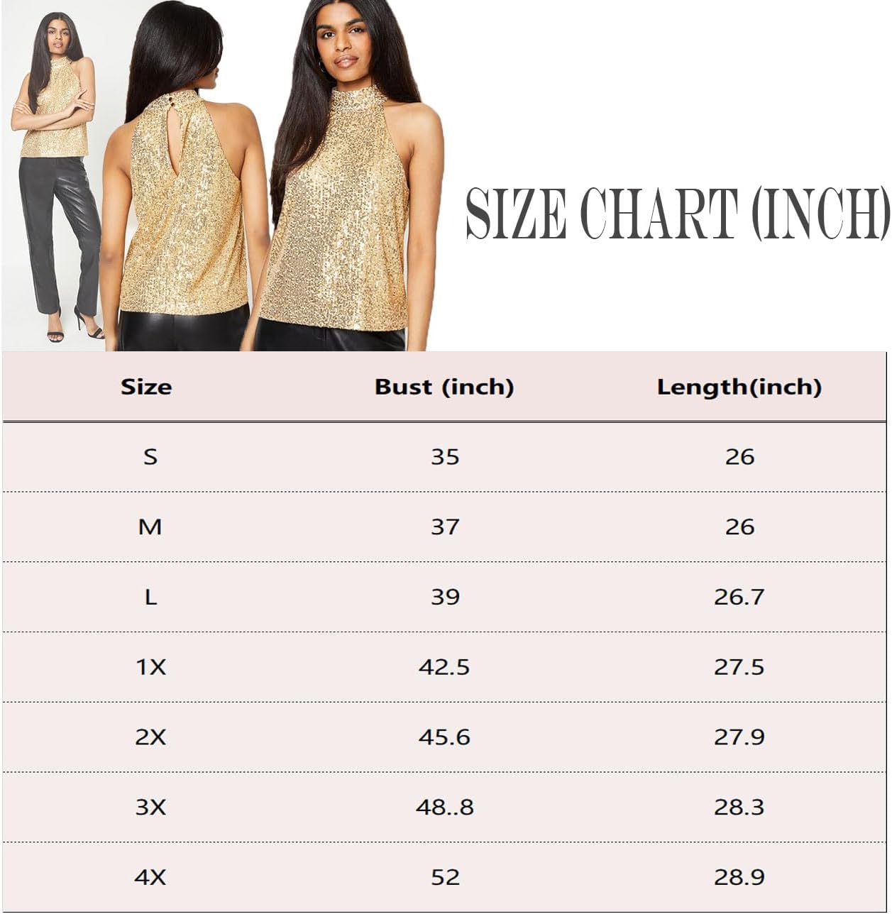 Womens Sparkly Sequin Tops Mock Neck Blouse Sleeveless Shiny Tank Top Sleeveless Glitter Outfits Party Shirt 2025 - Image 2