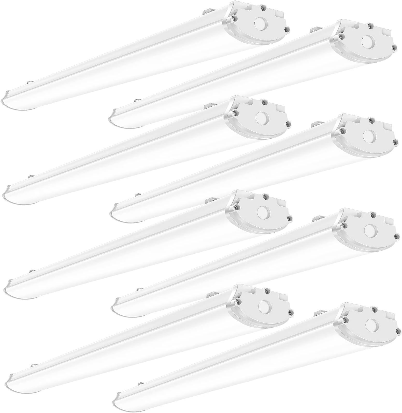 ANTLUX 4FT LED Vapor Tight Light Fixture, 50W 5000LM (120W Eq.), 4 Foot LED Vapor Proof Outdoor Shop Lights, IP66 Tri-Proof Lights for Parking Garage Carport Car Wash, Freezer Light, Plug in, 8 Pack